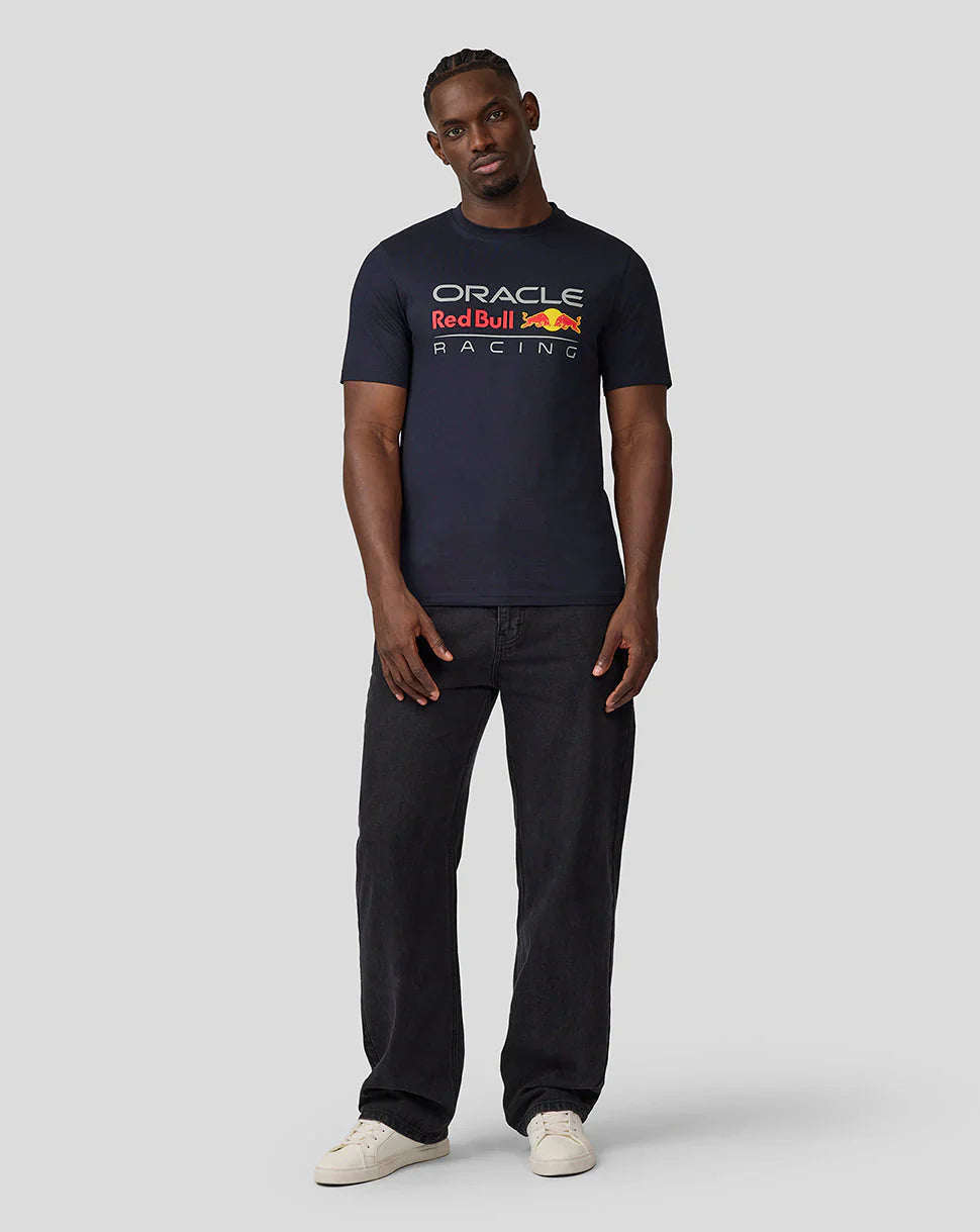Oracle Red Bull Racing Unisex Large Front Logo T-shirt - Night Sky
