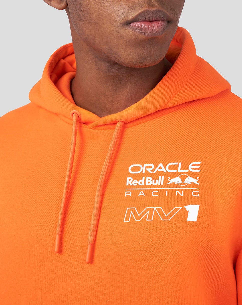 Oracle Red Bull Racing Unisex Driver Max Verstappen Hoodie - Exotic Orange - Max Verstappen Red Bull Hoodie