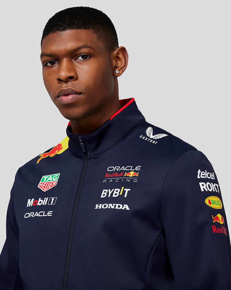 Oracle Red Bull Racing Unisex Official Teamline Soft Shell Jacket - Night Sky - Red Bull Racing Team Soft Shell Jacket