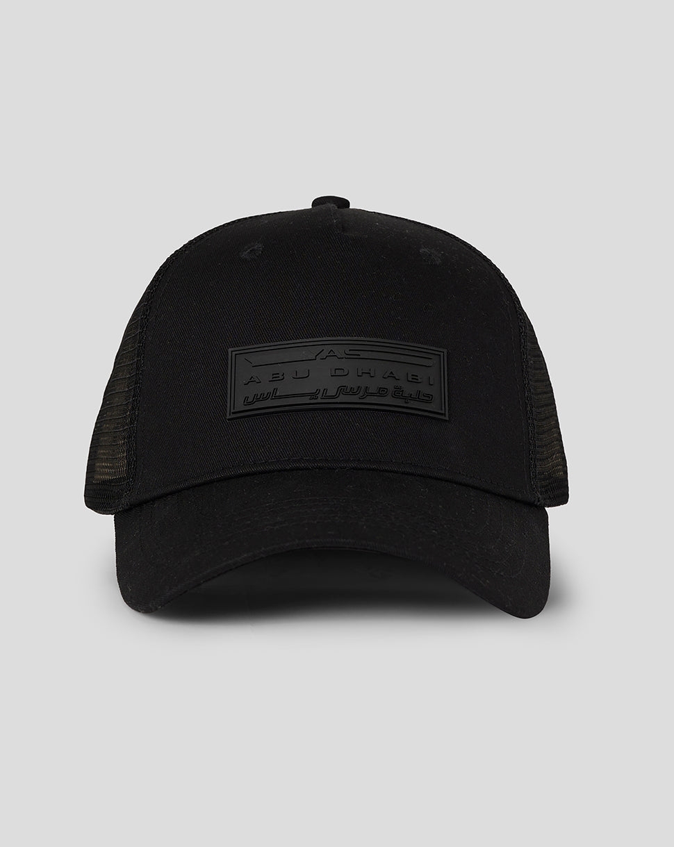 Unisex Yas Marina Breathable Tonal Badge Trucker Cap – Black
