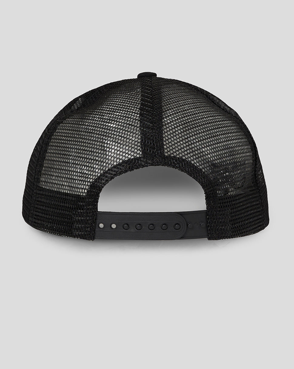 Unisex Yas Marina Breathable Tonal Badge Trucker Cap – Black