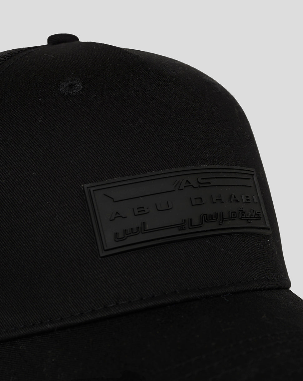 Unisex Yas Marina Breathable Tonal Badge Trucker Cap – Black