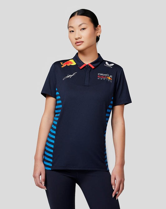 Oracle Red Bull Racing Women’s Official Teamline Sergio Checo Perez Short Sleeve Polo Shirt - Night Sky - Formula 1