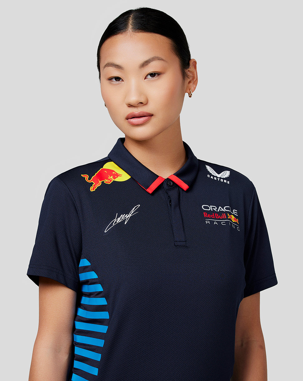 Oracle Red Bull Racing Women’s Official Teamline Sergio Checo Perez Short Sleeve Polo Shirt - Night Sky - Formula 1