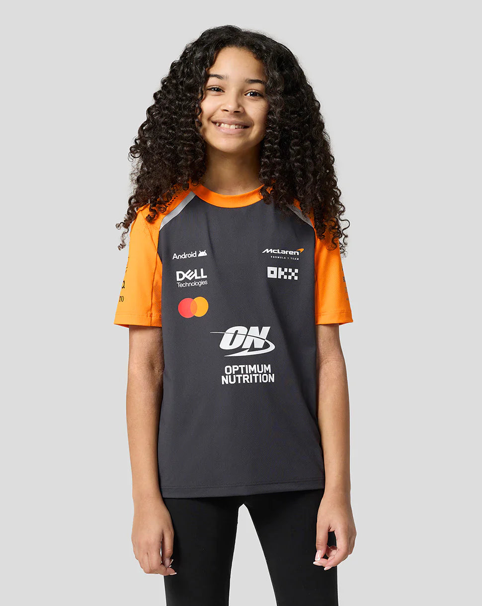 Official Junior McLaren Formula 1 Team Set Up T-shirt - Phantom/papaya