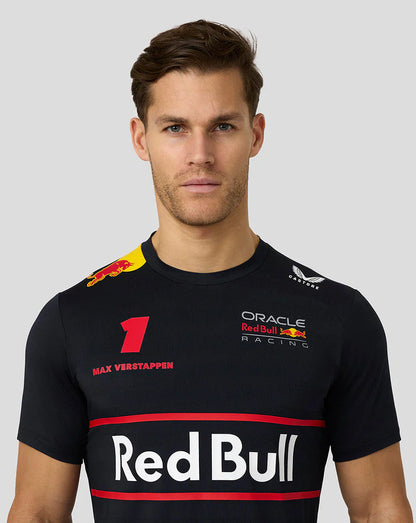 Oracle Red Bull Racing Mens Teamline Max Verstappen Set Up T-shirt - Night Sky