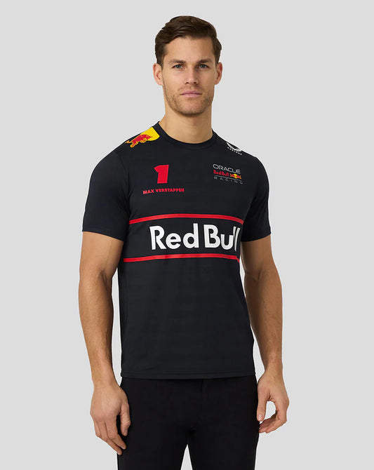 Oracle Red Bull Racing Mens Teamline Max Verstappen Set Up T-shirt - Night Sky