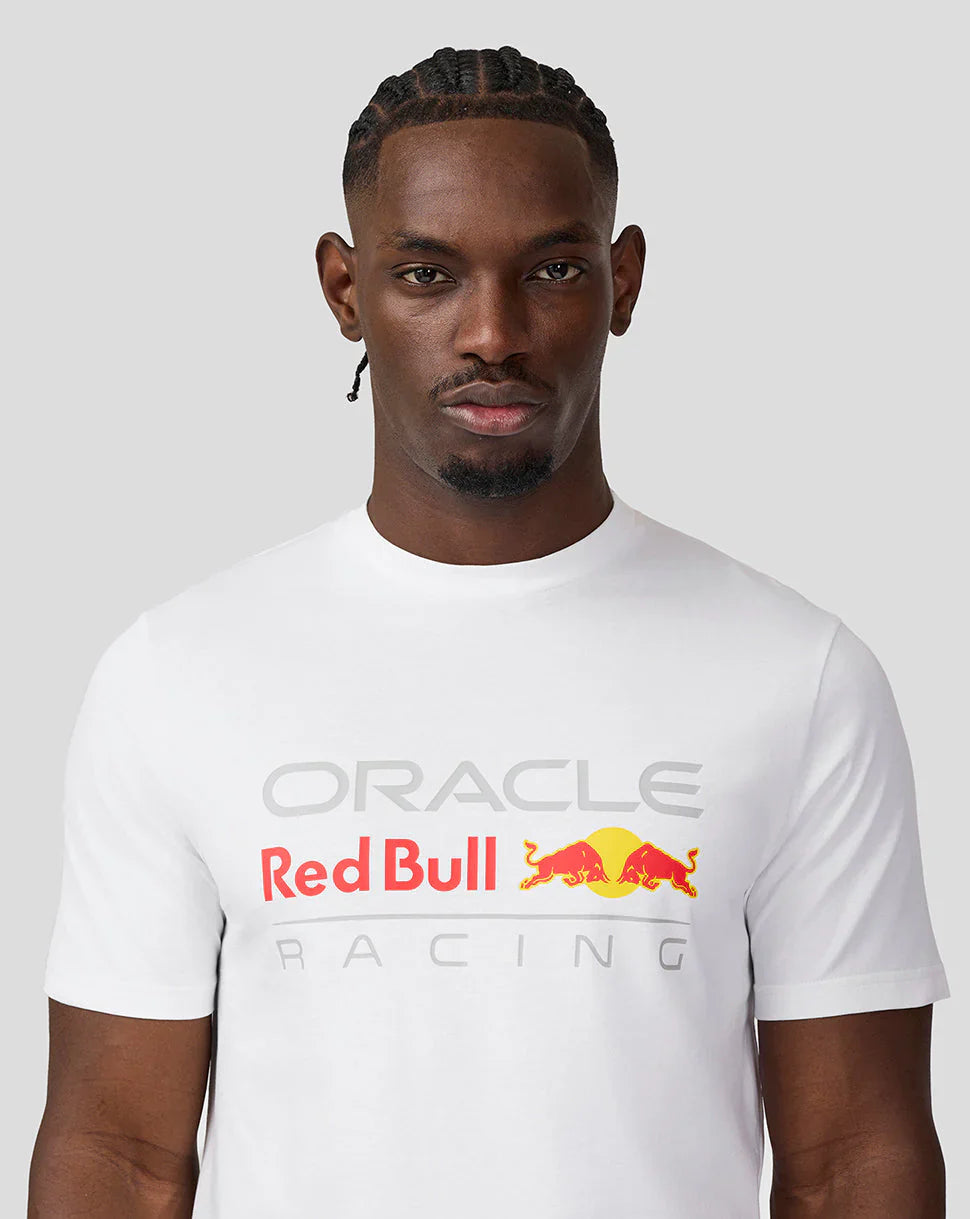 Oracle Red Bull Racing Unisex Large Front Logo T-shirt - Brilliant White