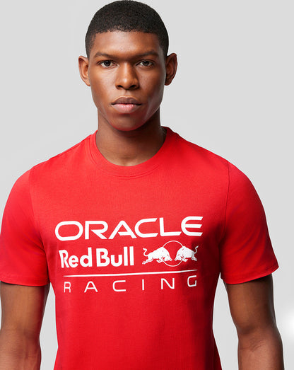 Oracle Red Bull Racing Unisex Large Front Logo Tee - Flame Scarlet - Red Bull Racing Logo Tee