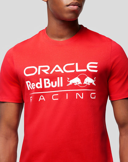 Oracle Red Bull Racing Unisex Large Front Logo Tee - Flame Scarlet - Red Bull Racing Logo Tee
