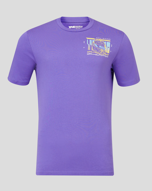 Yas Marina Circuit Outline Graphic T-shirt Short Sleeve Purple (Unisex)