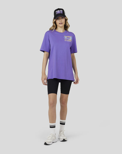 Yas Marina Circuit Outline Graphic T-shirt Short Sleeve Purple (Unisex)