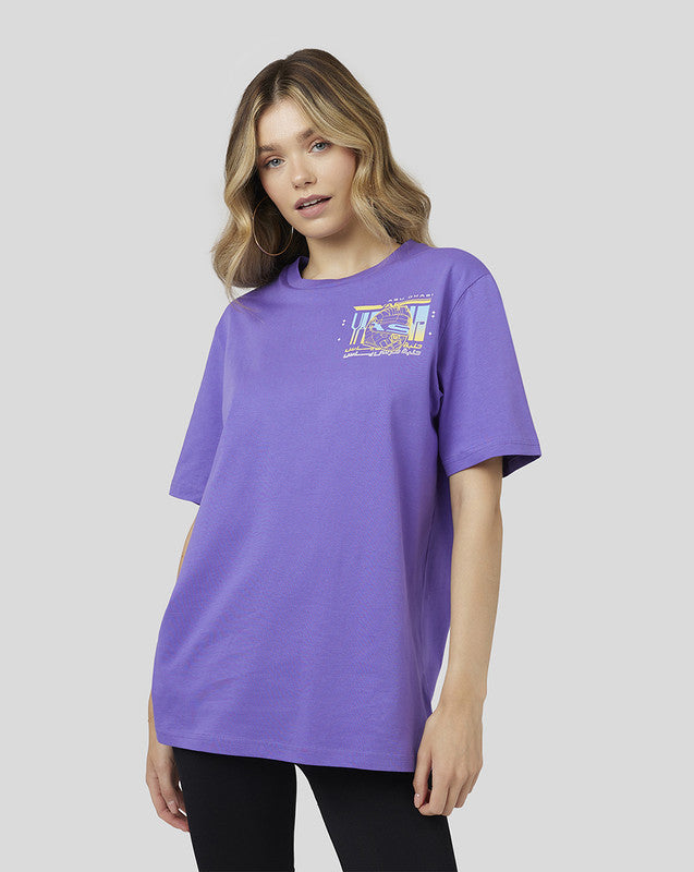 Yas Marina Circuit Outline Graphic T-shirt Short Sleeve Purple (Unisex)